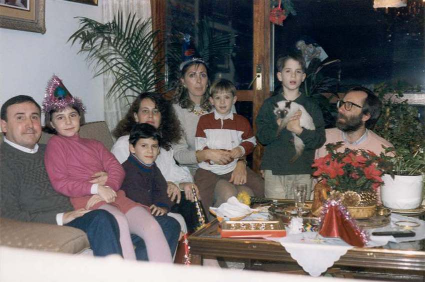 1990?. 31 de Diciembre, en casa de Lidia y Jose, Getxo.