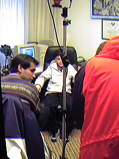 Durante la entrevista.