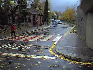 Aqu� finaliza el recorrido que viene del cruce de Ereaga.